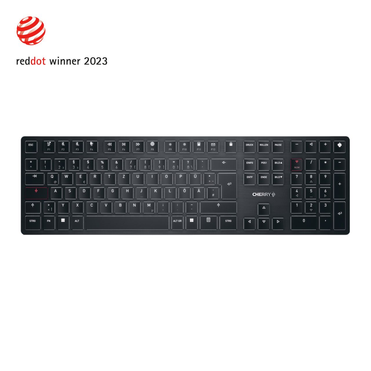 CHERRY KW X ULP, ultraflache mechanische Tastatur, kabellos, schwarz CHERRY KW X ULP, ultraflache mechanische Tastatur, kabellos, schwarz